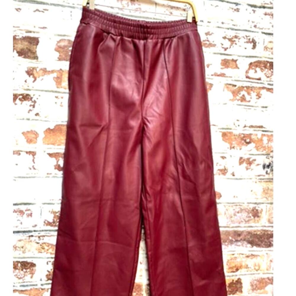 ASOS Burgundy Wide Leg Pants - Picture 7 of 11